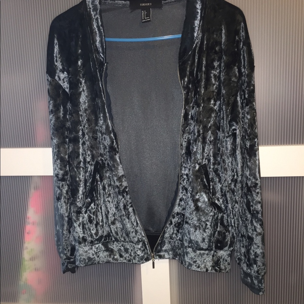 Blue/Teal Polyester Shimmery Jacket
